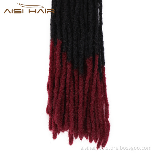Aisi Hair Dreadlocks Ombre Color Crochet Braids Soft Goddess Faux Locs Synthetic Crochet Braiding Hair Extension For Black Women